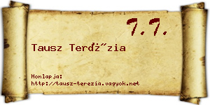 Tausz Terézia névjegykártya